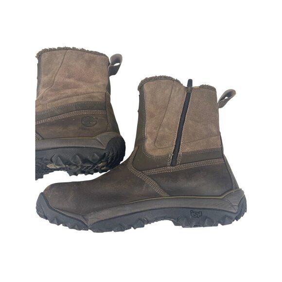 Timberland Men's 10M Rime Ridge Leather Waterproof Zip Up Hiking Boot Brown - Picture 11 of 13